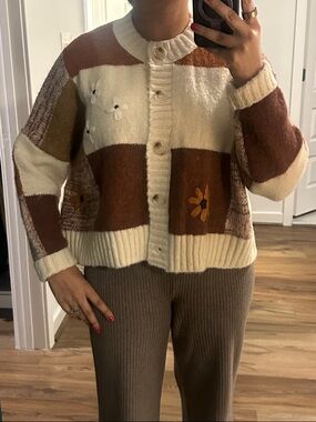 Oversized Patchwork cardigan